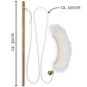 Kater Kasimir Premium Katzenangel Set Aus Buchenholz Mit 4 Handgemachten Anhängern 4 Kater Kasimir Premium Katzenangel Set Aus Buchenholz Mit 4 Handgemachten Anhängern – Bild 2