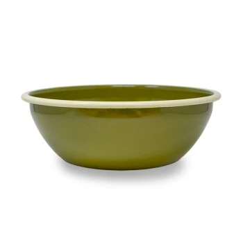 Lills Emaillenapf "Balu" - Gr. L - Dunkles Olivgrün 4 Lills Emaillenapf "Balu" - Gr. L - Dunkles Olivgrün – Bild 2