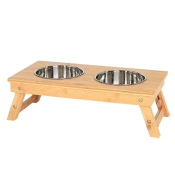 Lionto Hundenapf Aus Bambus, Futterstation 3 Lionto Hundenapf Aus Bambus, Futterstation