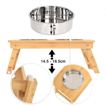 Lionto Hundenapf Aus Bambus, Futterstation 8 Lionto Hundenapf Aus Bambus, Futterstation – Bild 6