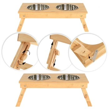 Lionto Hundenapf Aus Bambus, Futterstation 6 Lionto Hundenapf Aus Bambus, Futterstation – Bild 4