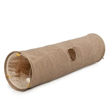Canadian Cat Company Katzentunnel XXL Mit Kuschelfell Beige 8 Canadian Cat Company Katzentunnel XXL Mit Kuschelfell Beige – Bild 6